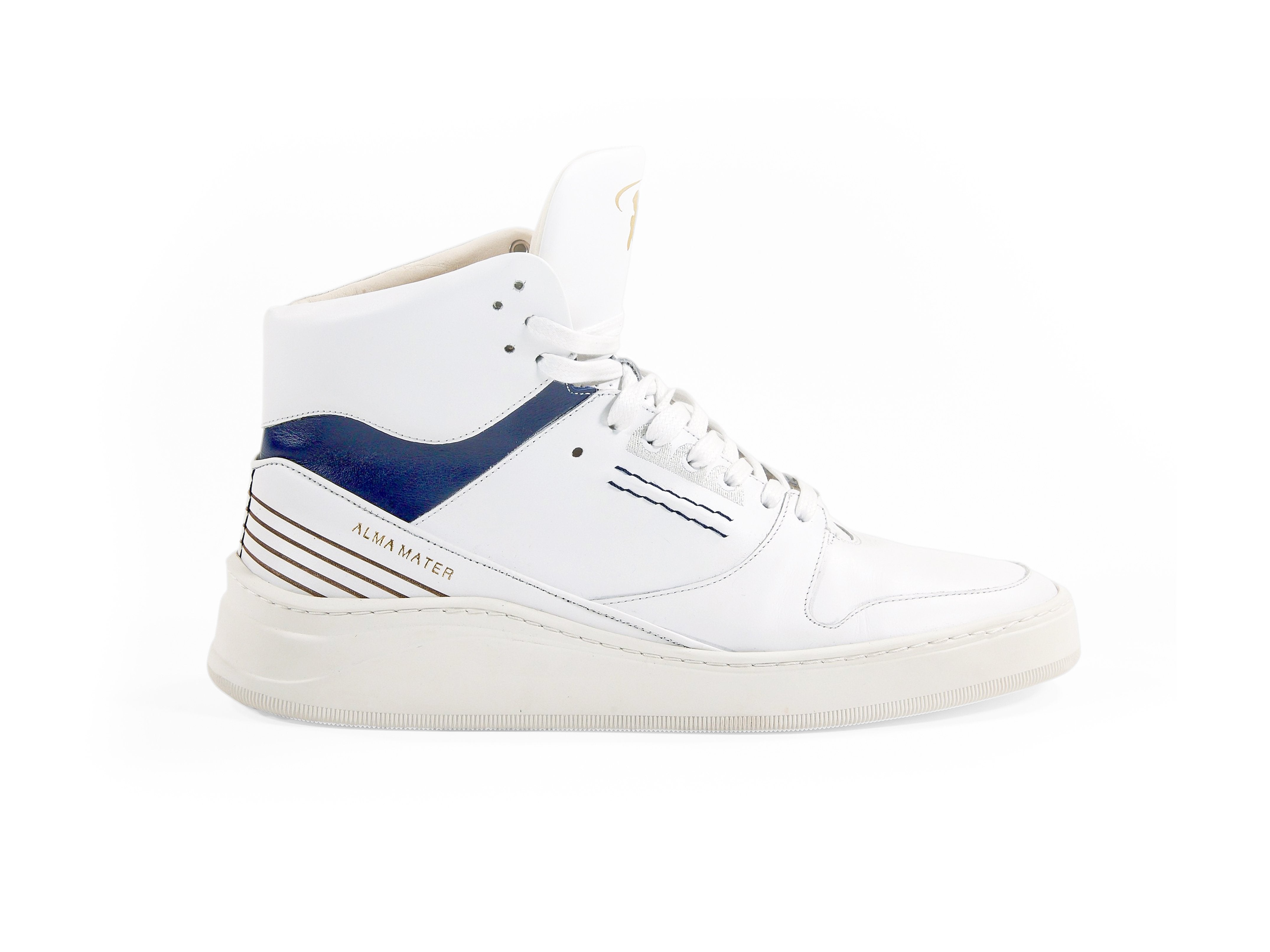 ALPHA White Navy Leather